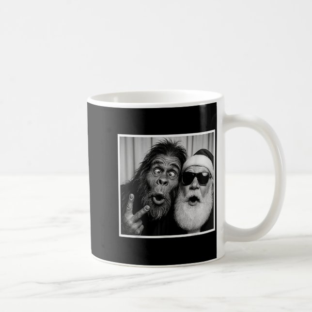 Mug Funny Bigfoot Photobooth With Santa Christmas Xmas (Droite)