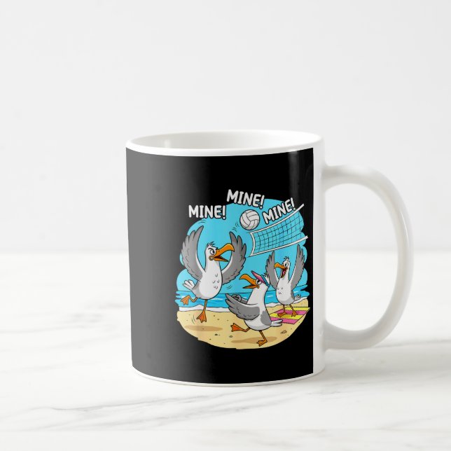 Mug Funny Bird Playing Volleyball Mine Game Day Vibes  (Droite)