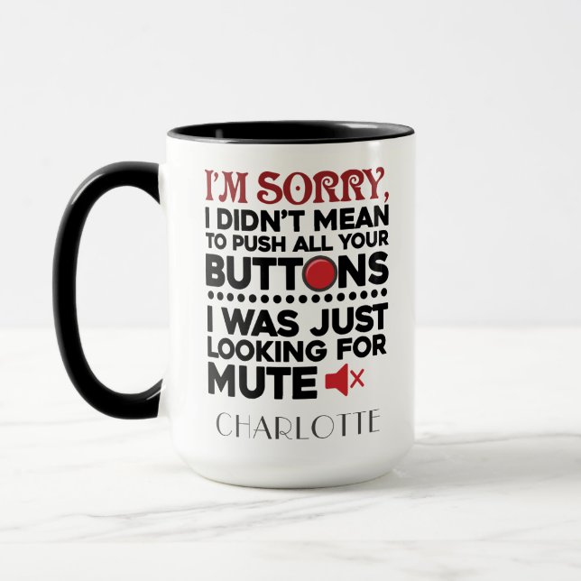 Mug Funny Birthday Gag Maman personnalisée (Gauche)