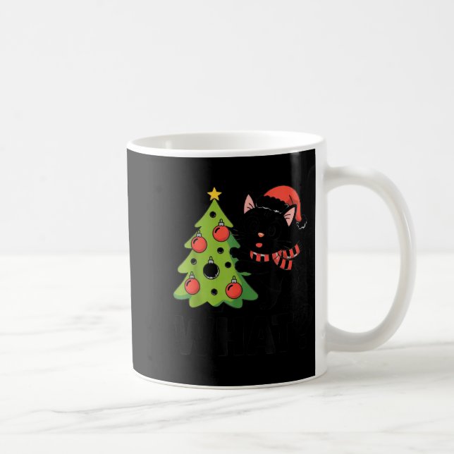 Mug Funny Black Ca Pushing Christmas Tree Over Cat Wha (Droite)