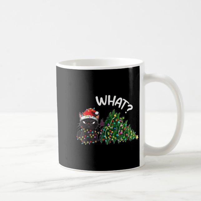 Mug Funny Black Cat What_ Christmas Tree Funny Cat Lov (Droite)
