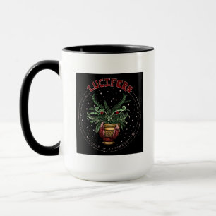 Mug Funny Black Devil Plante   Décor d'Halloween Lucif