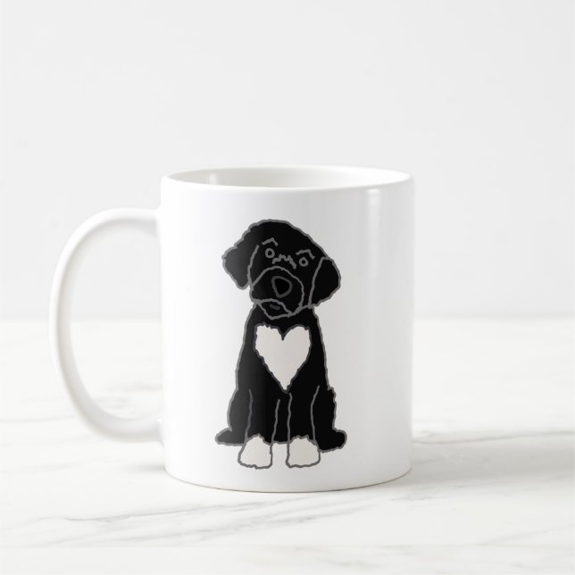 Mug Funny Black Portugais Water Dog (Gauche)