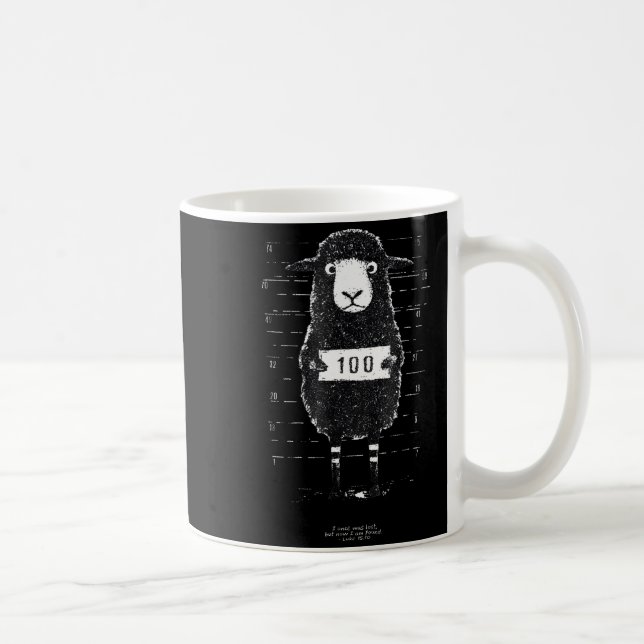 Mug Funny Black Sheep Mugshot Lost But Found Humor Fun (Droite)