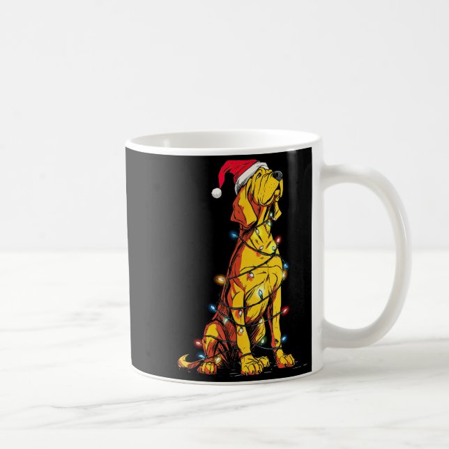 Mug Funny Bloodhound Christmas Graphics Dog Lights Lov (Droite)