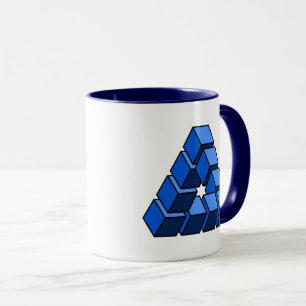 Mug Funny Blue Black Toy Blocks Triangle Vector Art