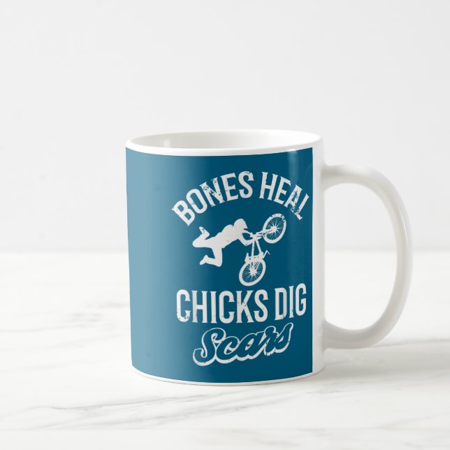 Mug Funny Bones Heal Chicks Dig S Bmx Biking  (Droite)