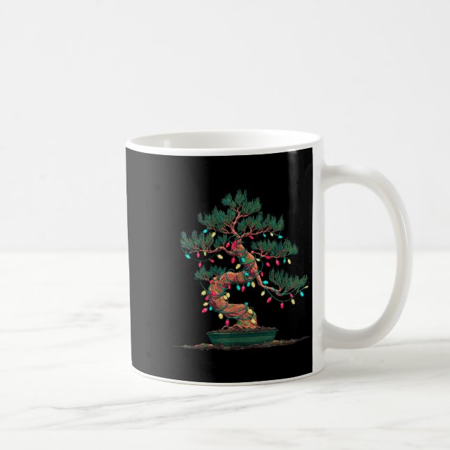 Mug Funny Bonsai Tree Christmas Graphics Lights Lover  (Droite)