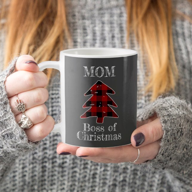 Mug Funny Boss Buffalo Plaid Tree (Créateur téléchargé)
