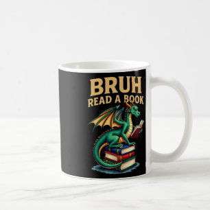 Mug Funny Bruh Lire Un Livre Dragon Lecture Livre Prof