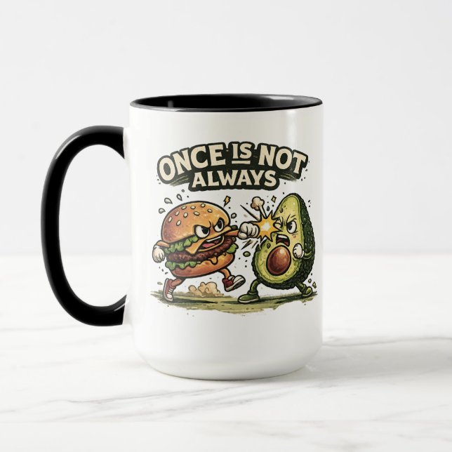 Mug Funny Burger vs Avocat (Gauche)
