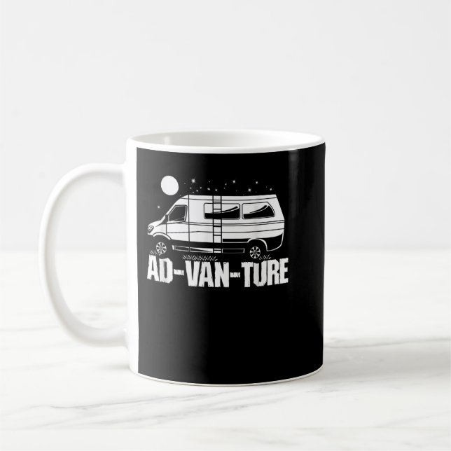 Mug Funny Camper Van Life - Vanlife Ad-Van-Ture (Gauche)