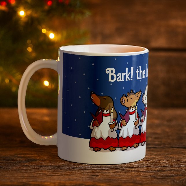 Mug Funny Carol Singing Dogs Christmas Pug Pomeranian (Créateur téléchargé)