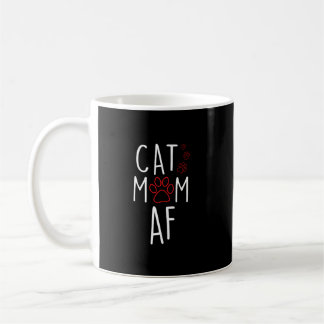 Mug Funny Cat Mom AF Crazy Cat Lady Meme