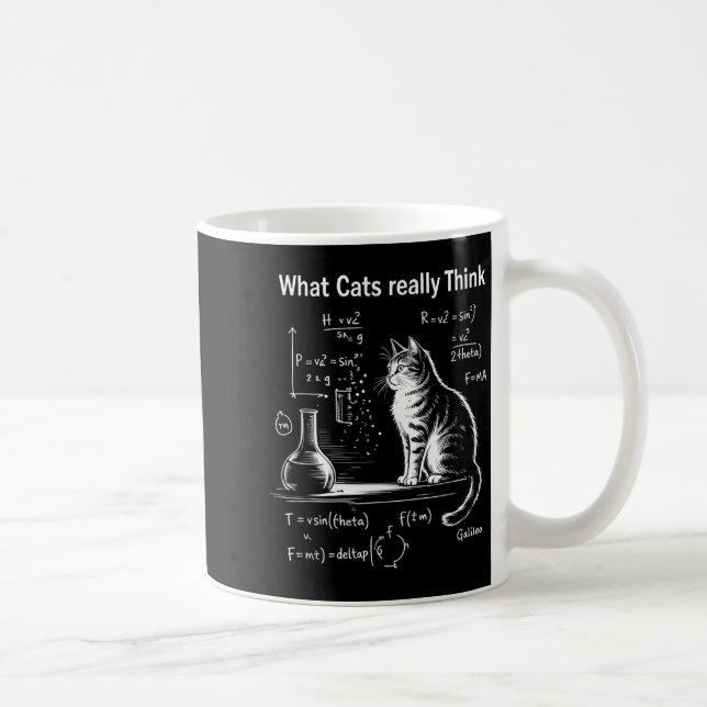 Mug Funny Cat Physics Humor Design What Cats Really Th (Droite)
