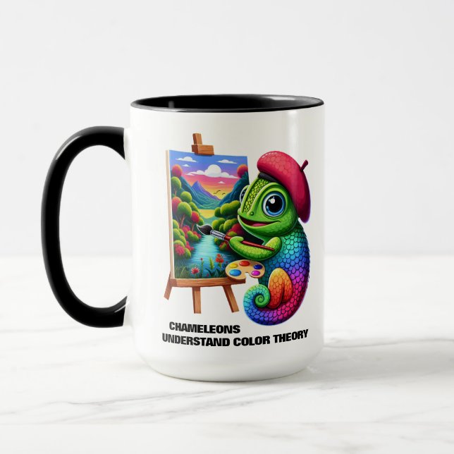 Mug Funny Chameleons Comprendre la théorie des couleur (Gauche)