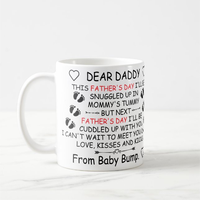 Mug Funny Cher Papa, Fête des pères photo personnalisé (Gauche)
