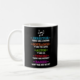 Mug Funny Choir Directeur Soprano Alto Tenor Salon de 
