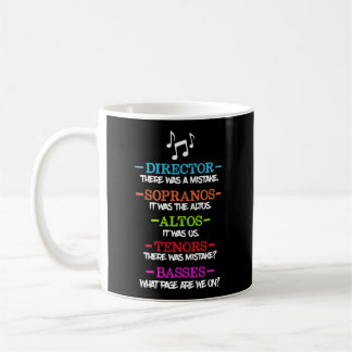 Mug Funny Choir Directeur Soprano Alto Tenor Salon de 