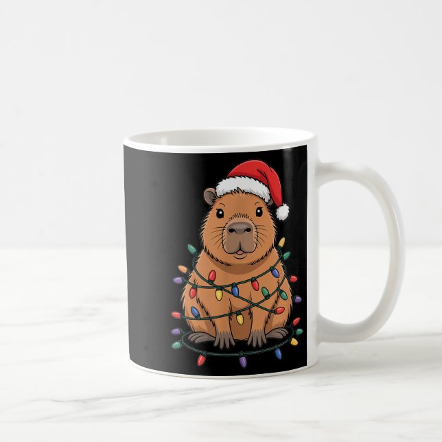 Mug Funny Christmas Capybara Cute Cartoon Desing  (Droite)