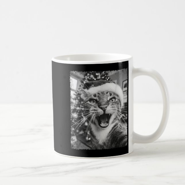 Mug Funny Christmas Cat Selfie  (Droite)