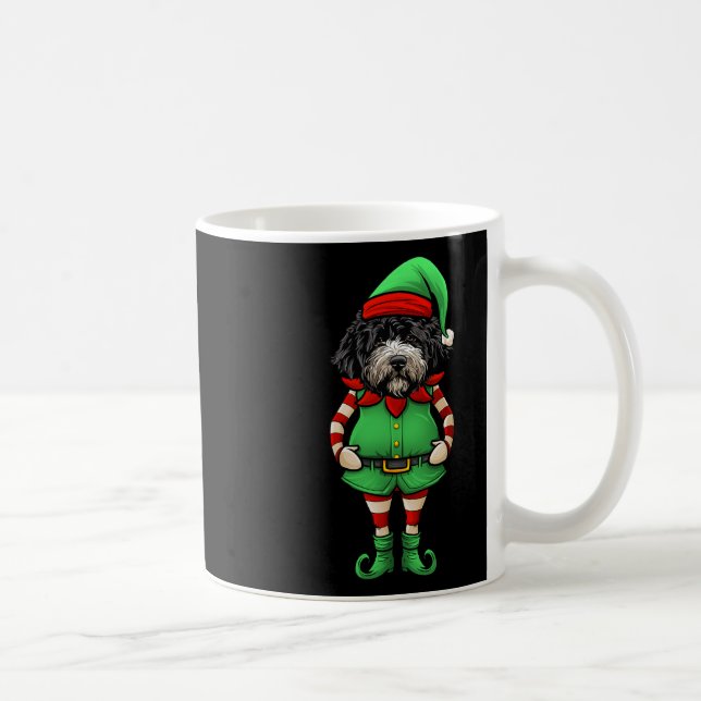 Mug Funny Christmas Elf Portuguese Water Dog  (Droite)