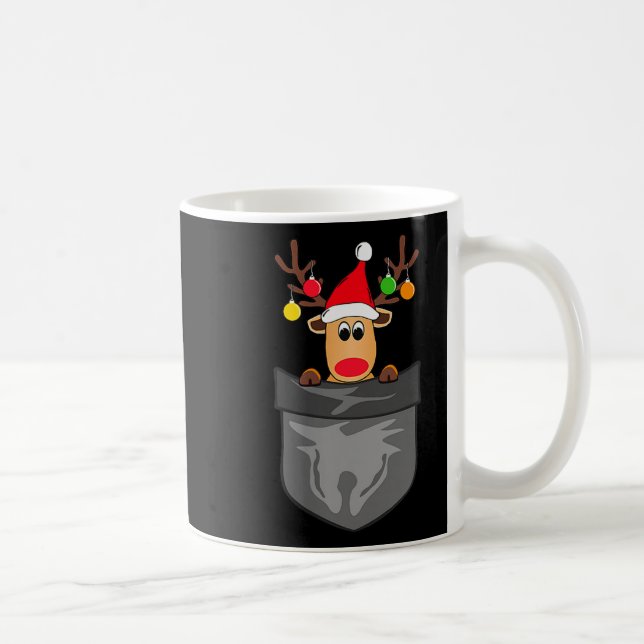 Mug Funny Christmas Reindeer In Cket  (Droite)