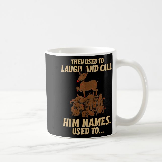 Mug Funny Christmas Reindeer They Used To Laugh &amp;  (Droite)