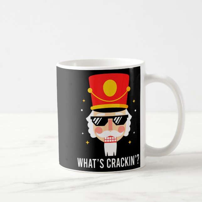 Mug Funny Christmas Whats Crackin Nutcracker Men Kids  (Droite)