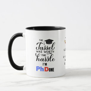 Mug FUNNY Citation de fin d'études de doctorat personn