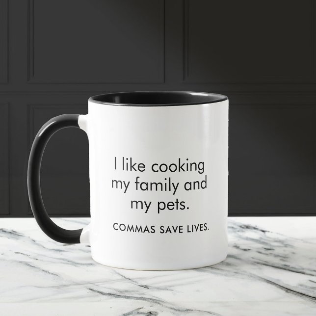 Mug Funny Commas sauve des vies Sarcastique (Créateur téléchargé)