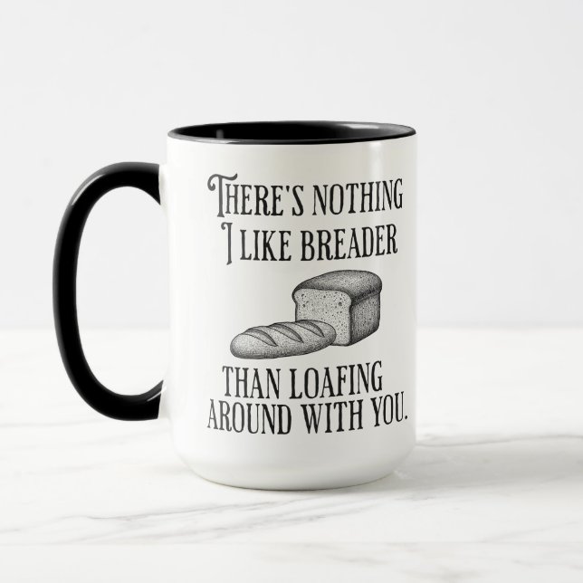 Mug Funny Couple's Pun Joke Bread Gift (Gauche)