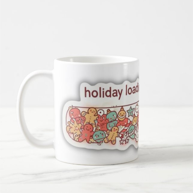Mug Funny Cozy Christmas Holiday Loading Progress Bar  (Gauche)