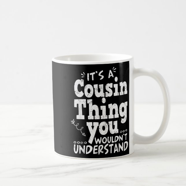 Mug Funny Crazy Cousin Crew Family Matching Group Blac (Droite)