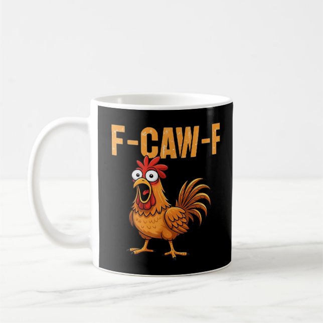 Mug Funny Crow Humor Gothic F-Caw-F (Gauche)