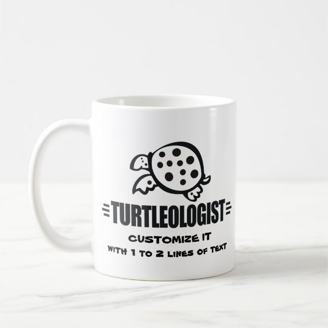 Mug Funny Custom Turtle (Gauche)