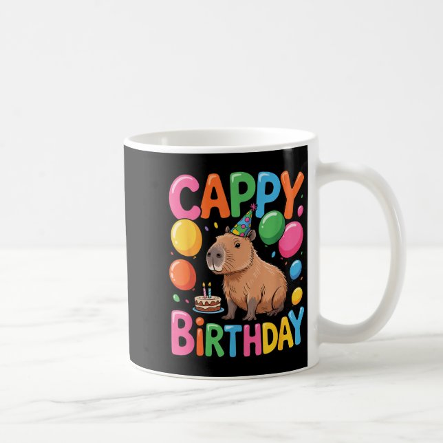 Mug Funny Cute Capy Capybara Animal Birthday Party Sup (Droite)