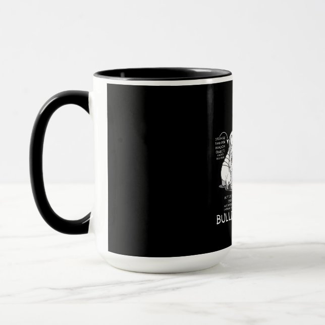 Mug Funny Cute English Bulldog Anatomie de la biologie (Gauche)