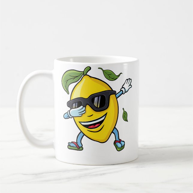 Mug Funny Dabbing Lemon Summer Camp Vacation Beach Men (Gauche)