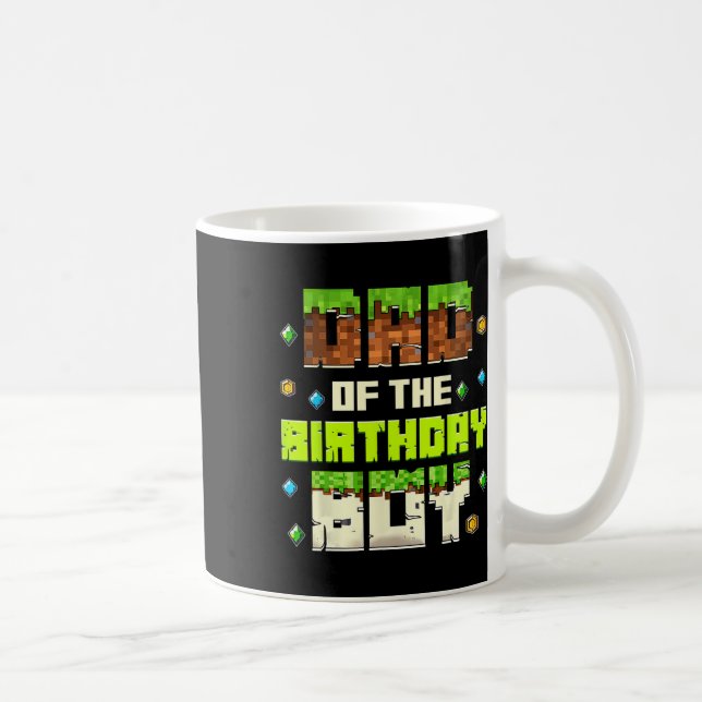 Mug Funny Dad Of The Birthday Boy Video Gamer Pixel Bd (Droite)