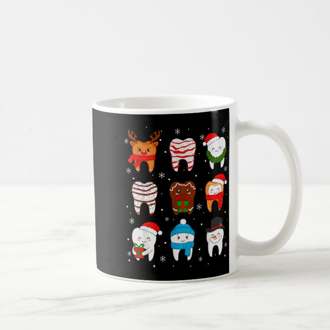 Mug Funny Dental Christmas Teeth Cute Xmas Dentist Squ (Droite)