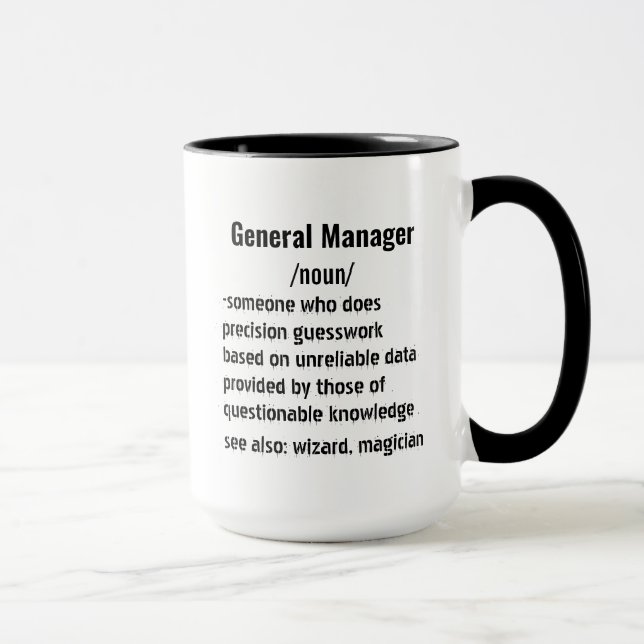 Mug Funny Directeur général Définition cadeaux hommes  (Droite)