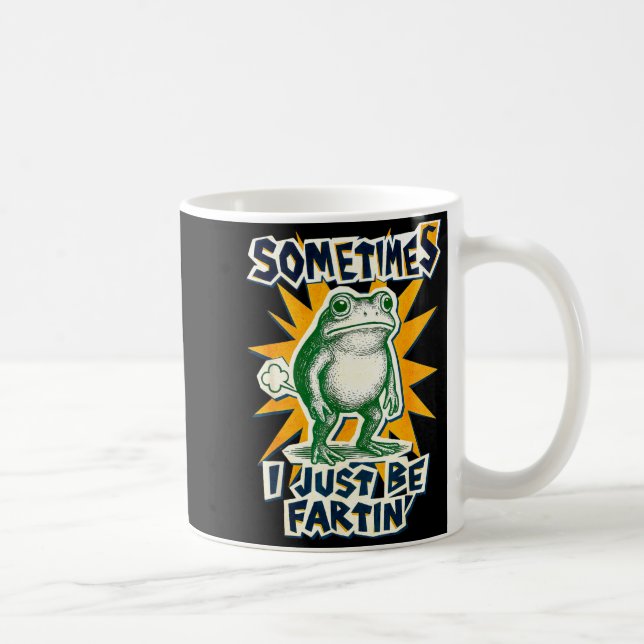 Mug Funny DIY Fartin Sometimes Collage I Just Frog Pos (Droite)