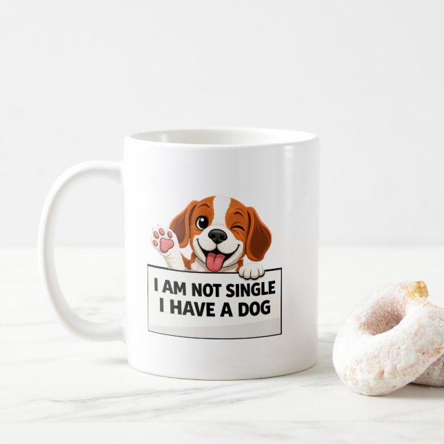 Mug Funny Dog Lover Statement (Avec donut)