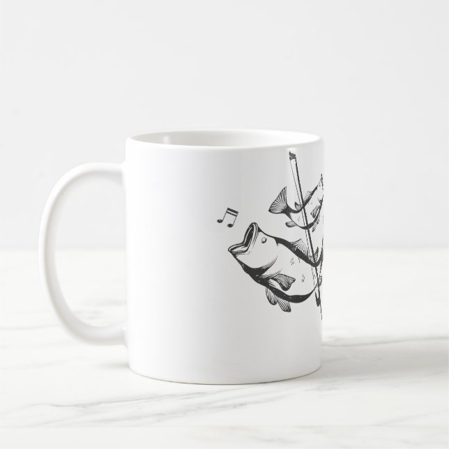 Mug Funny Double Bass Pun Art Jazz Music Upright Bass (Gauche)