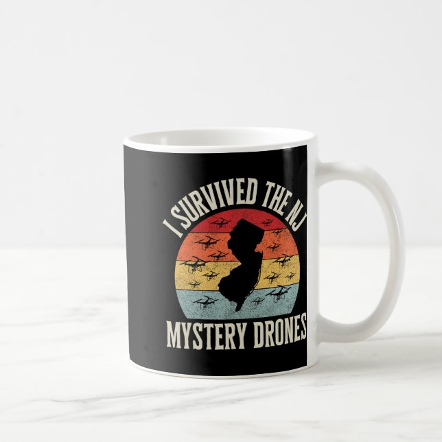 Mug Funny Drone Lover I Survived The New Jersey Myster (Droite)