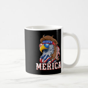 Mug Funny Eagle Mullet 4 juillet États-Unis Drapeau M