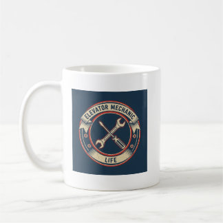 Mug Funny Elevator Technician Gift - Mechanic Life Log