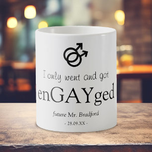 Mug Funny 'enGAYgé' fiançailles