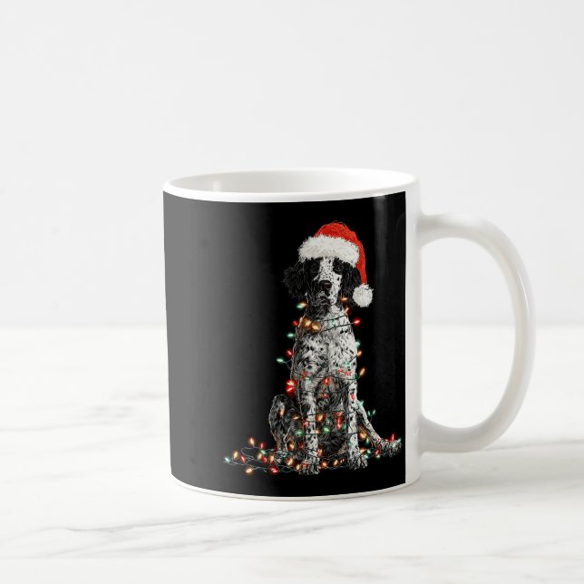 Mug Funny English Setter Christmas Graphics Dog Lights (Droite)